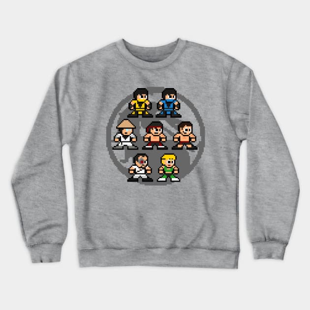 Pixelated Kombat Crewneck Sweatshirt by 8-BitHero